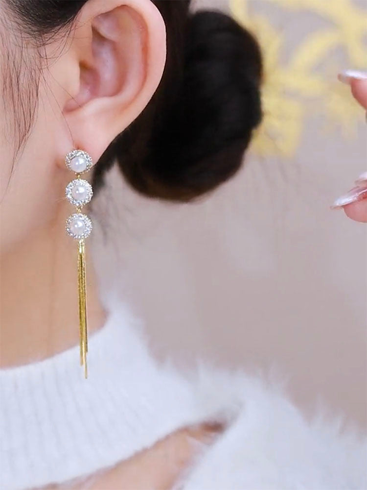 Pearl Gold plated Earrings