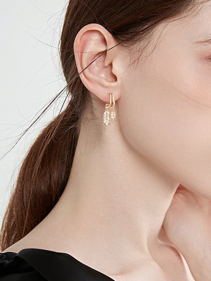 Silver Earrings (18K Gold Plated)