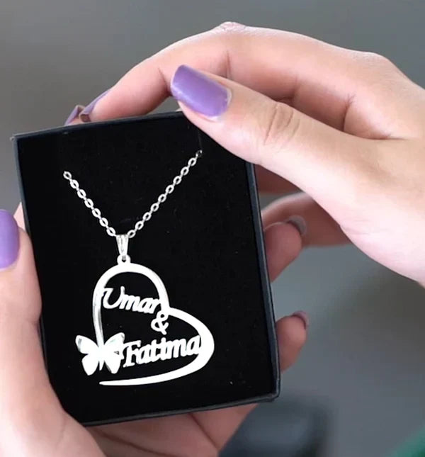 Custom name necklace for couples